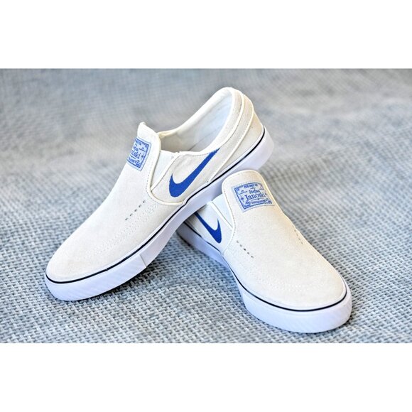 New! Size: 6.5 Men - Nike Zoom Stefan Janoski+ Slip SB Summit White Hyper Royal - Picture 10 of 16